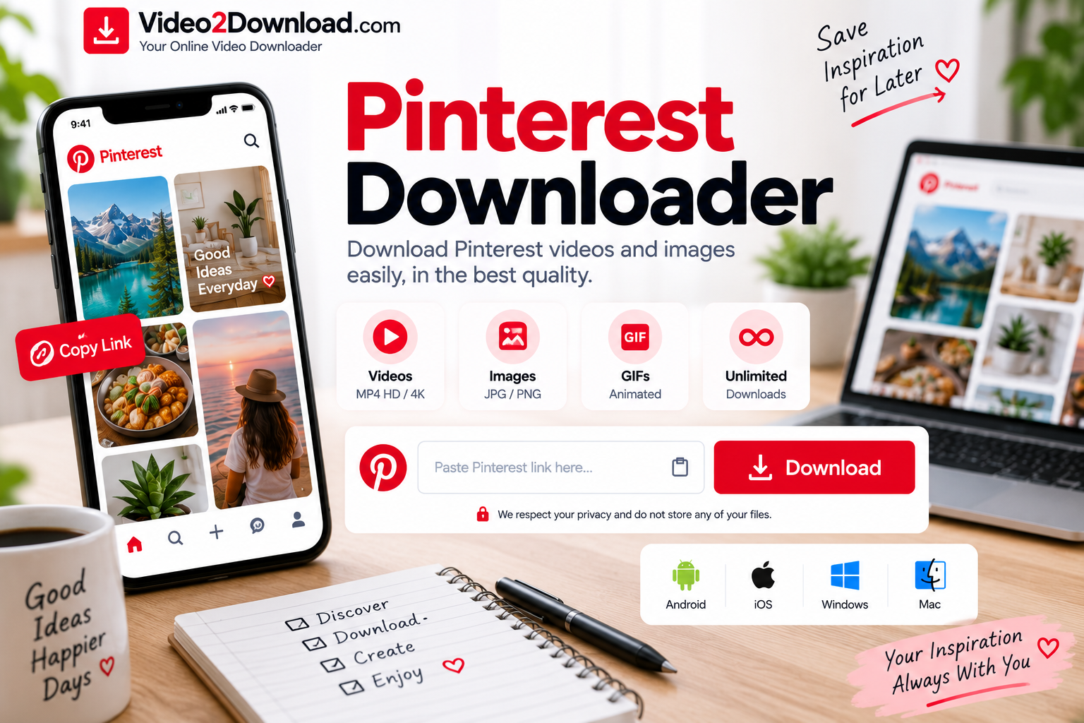 Pinterest Downloader Workspace Banner